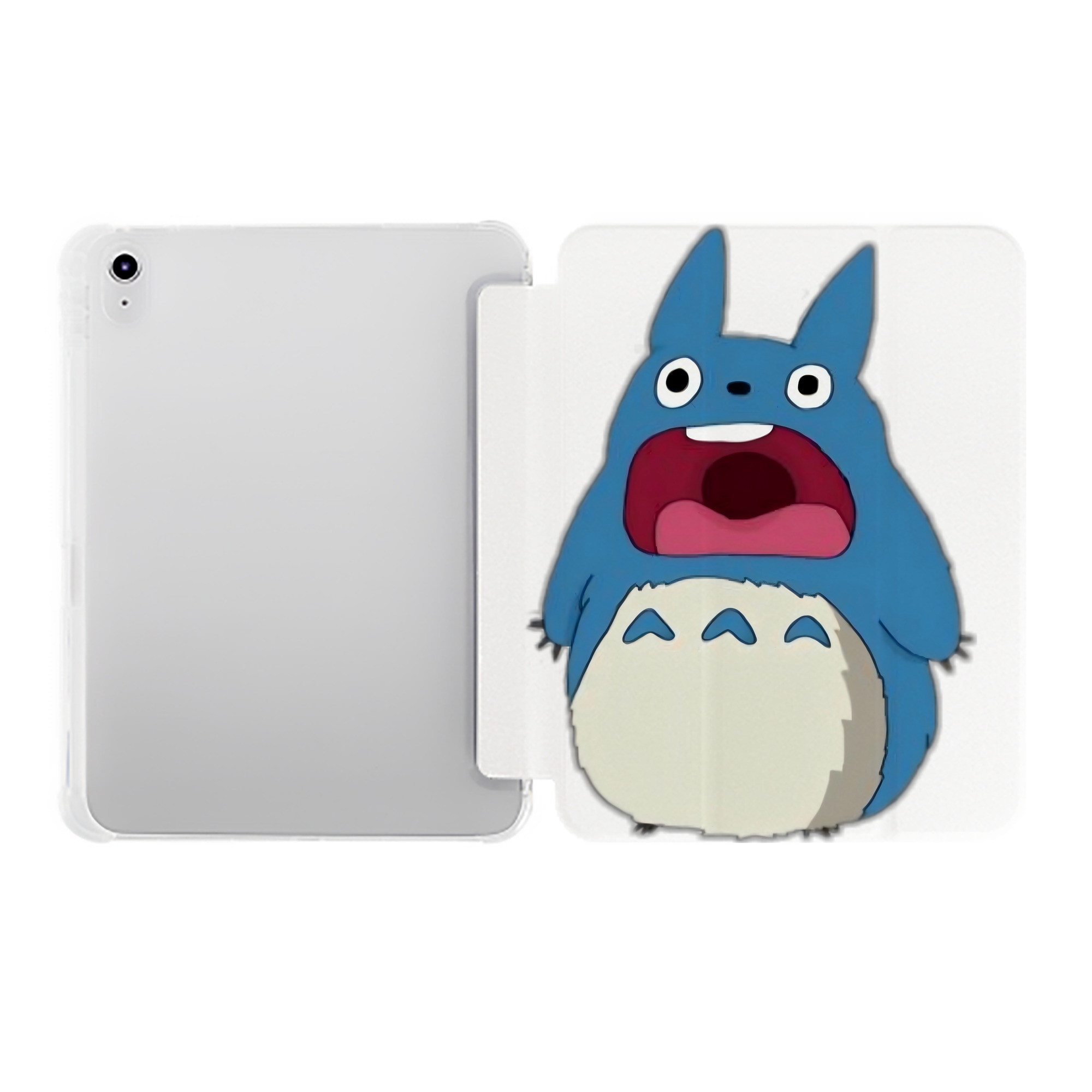 （画像用） となりのトトロ 草壁メイ 草壁サツキ My Neighbor Totoro Satsuki Kusakabe Mei Kusakabe IPad ケース ペン収納付き 三つ折りスタンド PUレザー×シリコン 対応機種9.5/10.5/10.9インチ